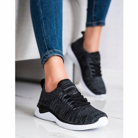 SHELOVET Chaussures de sport à lacets le noir 1