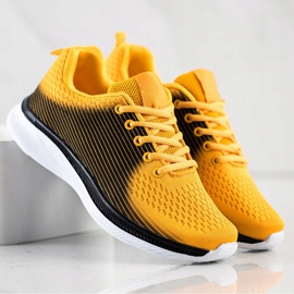 Bona Baskets de sport légères le noir jaune 1