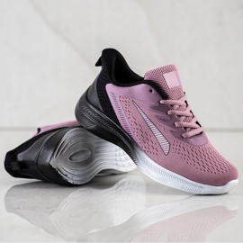 Bona Baskets ajourées pour le printemps le noir violet rose 1