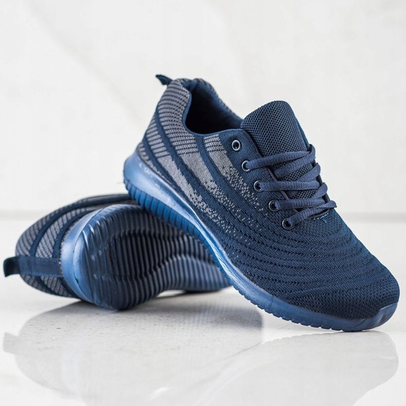 Bona Chaussures de sport bleu marine clair 1