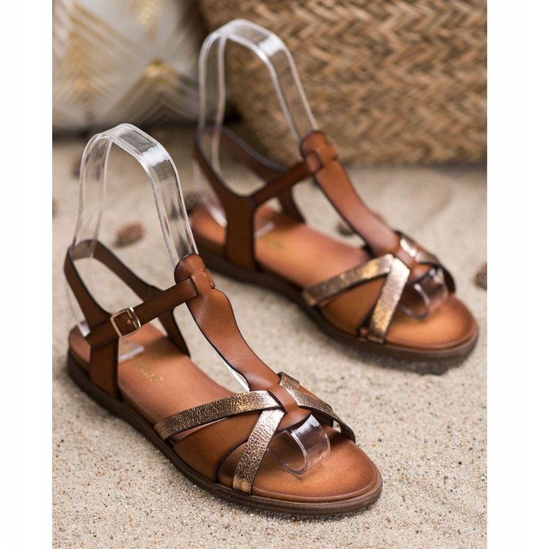 Les sandales marron de Sergio Leone brun 1