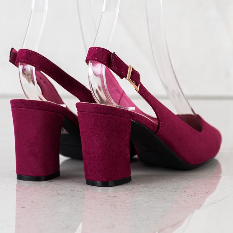 Escarpins à talon ouvert par Sergio Leone rouge multicolore 1