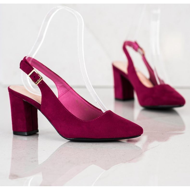 Escarpins à talon ouvert par Sergio Leone rouge multicolore 2