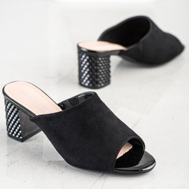 Élégantes pantoufles Sergio Leone noir 1