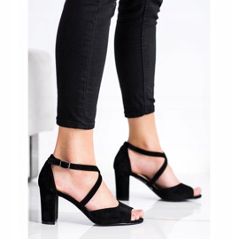 Sandales en daim VINCEZA le noir 1
