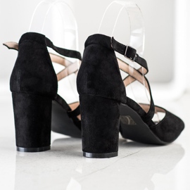 Sandales en daim VINCEZA le noir 2