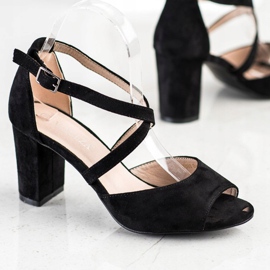 Sandales en daim VINCEZA le noir 3