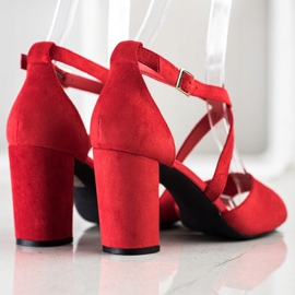 Escarpins à la mode Sergio Leone rouge 4