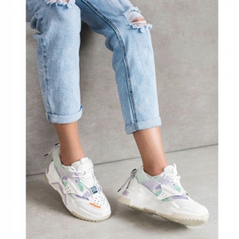SHELOVET Baskets mode colorées blanche multicolore 3