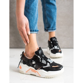SHELOVET Baskets mode colorées le noir multicolore 4