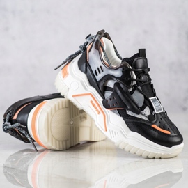 SHELOVET Baskets mode colorées le noir multicolore 2
