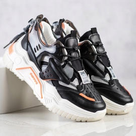 SHELOVET Baskets mode colorées le noir multicolore 3