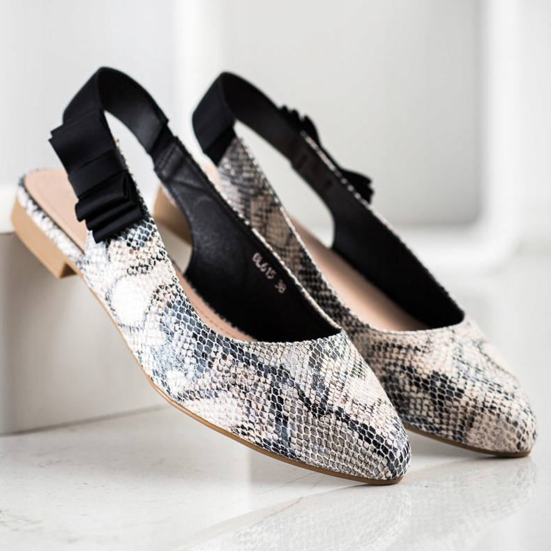 Sergio Leone Escarpins à enfiler avec un nœud multicolore 1