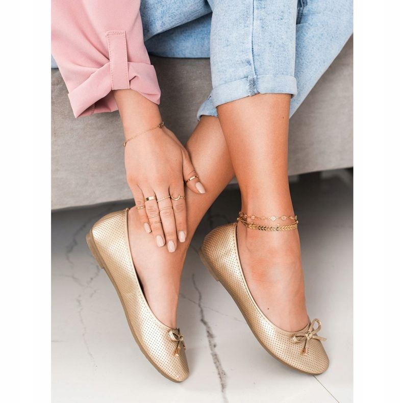 Clowse Ballerine dorée d'or 2