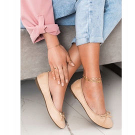 Clowse Ballerine Classique en Daim beige 4