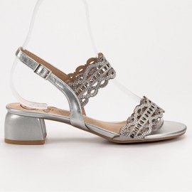 Kylie Sandales élégantes à talons hauts gris 2