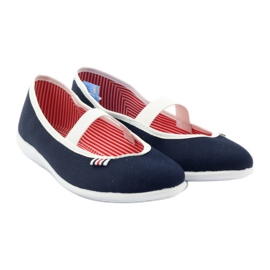 Baskets femme tchèque Befado 493q002 bleu marin blanche 4