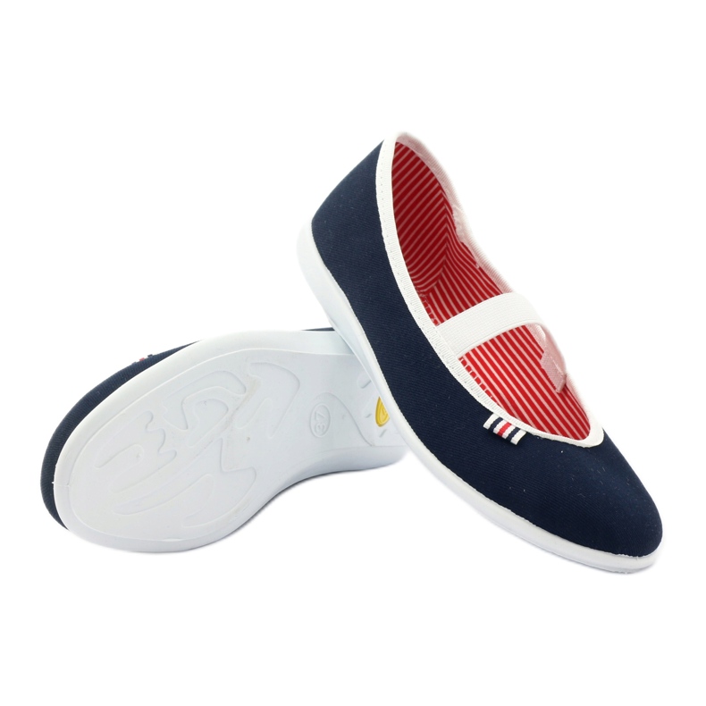 Baskets femme tchèque Befado 493q002 bleu marin blanche 3