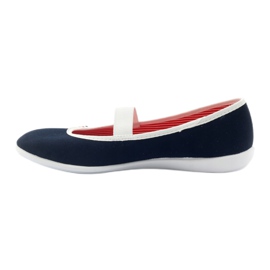 Baskets femme tchèque Befado 493q002 bleu marin blanche 2