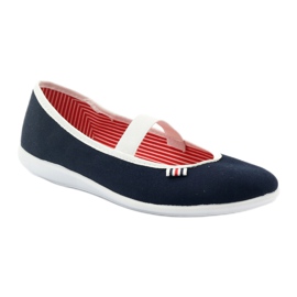 Baskets femme tchèque Befado 493q002 bleu marin blanche 1