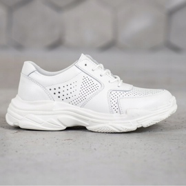 Filippo Baskets en cuir classiques blanc 2