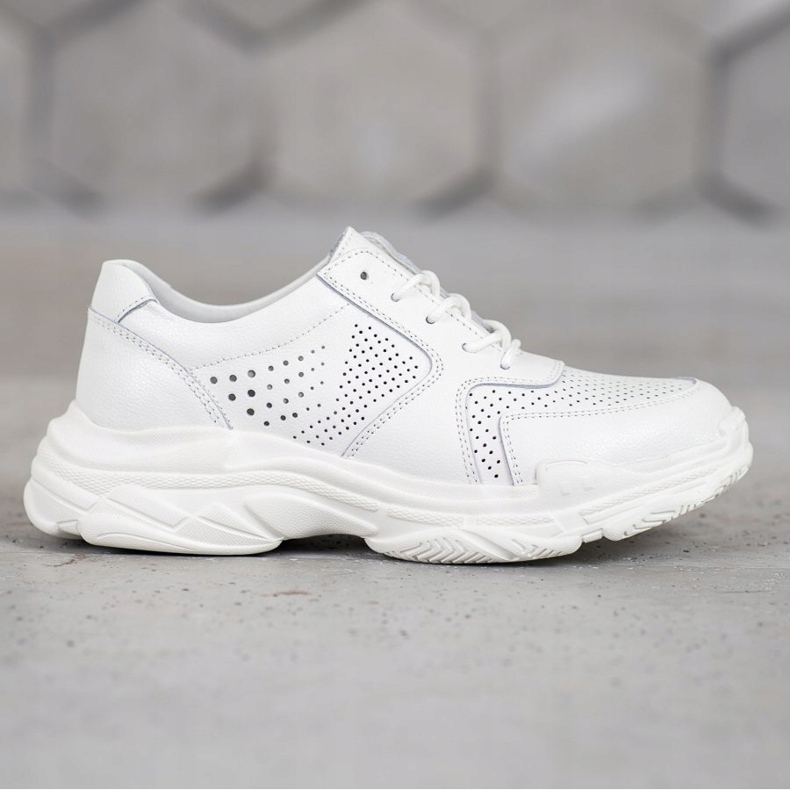 Filippo Baskets en cuir classiques blanc 2