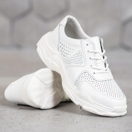 Filippo Baskets en cuir classiques blanche 3
