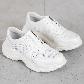 Filippo Baskets en cuir classiques blanche 4