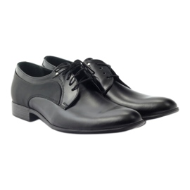 Tur Chaussures en cuir masculin classiques 296 noir 4