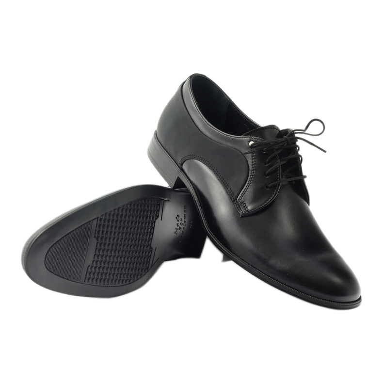 Tur Chaussures en cuir masculin classiques 296 noir le noir 3