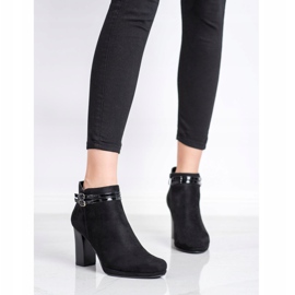 M.Daszyński Bottines élégantes à rayures noir 1