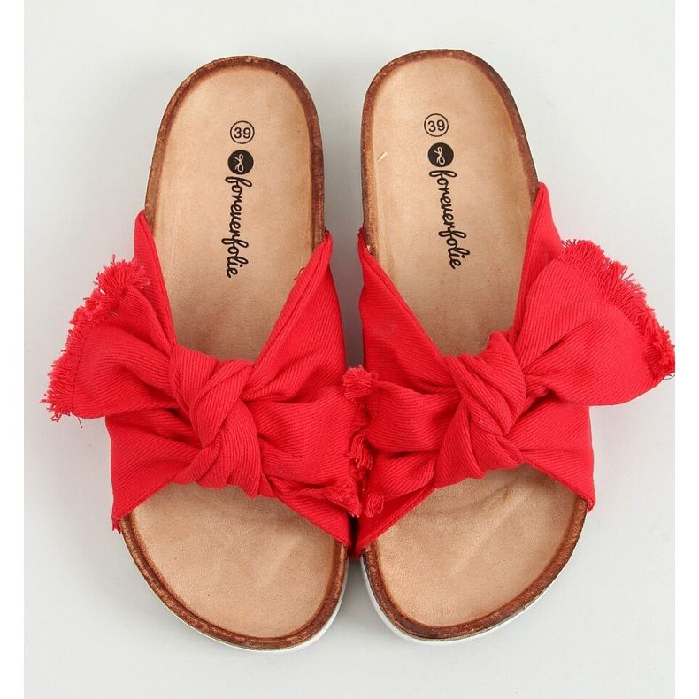 Chaussons rouges en coton rouge WS11 1