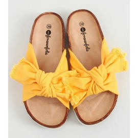 Chaussons liège coton WS11 Jaune miel 1
