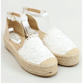 Espadrilles blanches en dentelle 888-85 Blanc 1