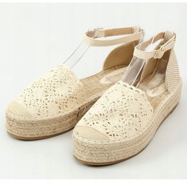 Espadrilles en dentelle beige 888-85 Beige 1 Espadrilles en dentelle beige 888-85 Beige 1