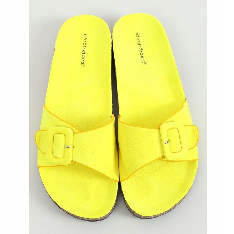 Chaussons jaunes pour femmes jaunes L-1056 Jaune 1