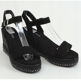 Noir LL-31 Sandales compensées noires le noir 1