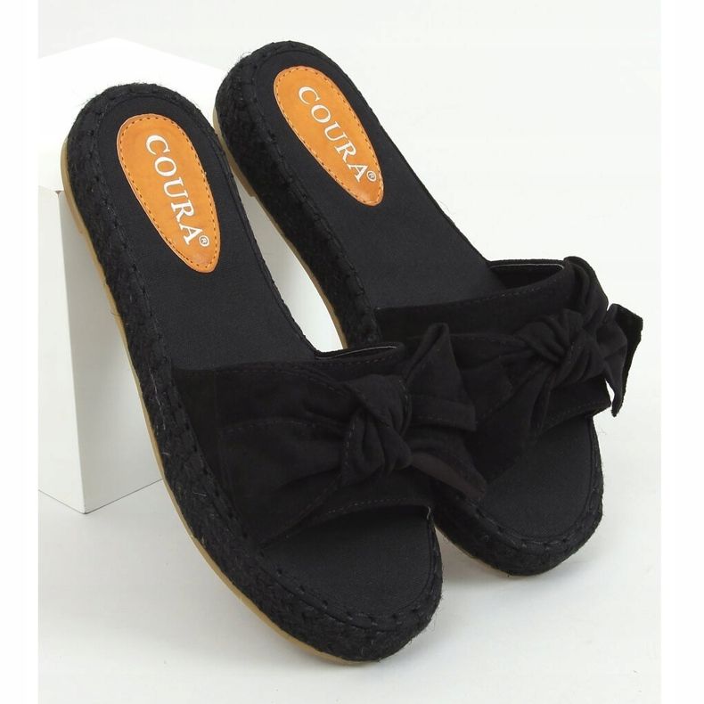 Espadrilles noires à nœud 266 Noir 1