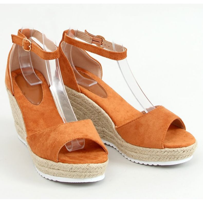 Sandales espadrilles compensées camel 888-89 Camel brun 1