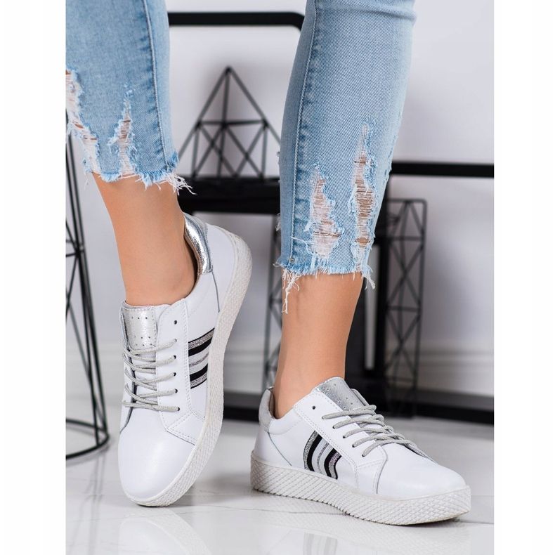 Filippo Chaussures en cuir sur la plate-forme blanc 1