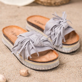 Seastar Pantoufles À Franges gris 3