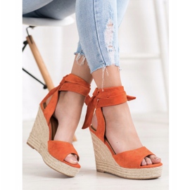 Seastar Espadrilles Sandales Sur Talons Hauts orange 2 Seastar Espadrilles Sandales Sur Talons Hauts orange 2