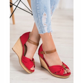 SHELOVET Sandales à talons hauts rouge 1