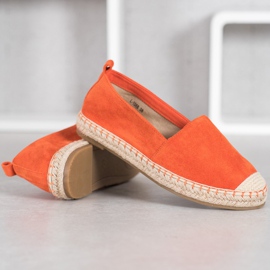 Anesia Paris Espadrilles confortables en daim orange 4