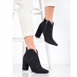 Filippo Bottes en daim élégantes le noir 1
