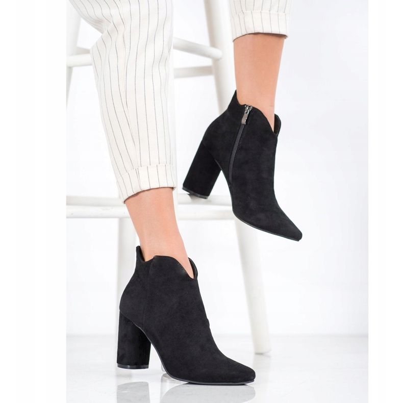 Filippo Bottes en daim élégantes noir 1