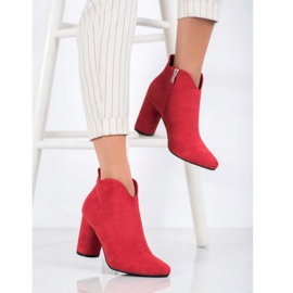 Filippo Bottes en daim élégantes rouge 4