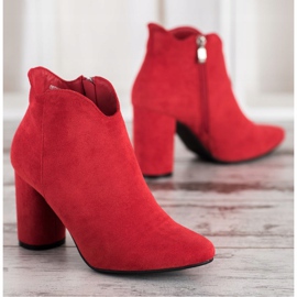 Filippo Bottes en daim élégantes rouge 3