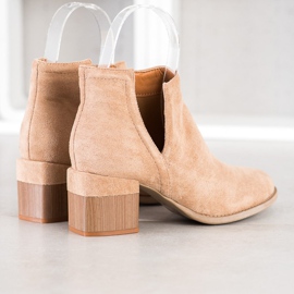 Bella Paris Bottines En Daim Avec Une Coupe beige 3
