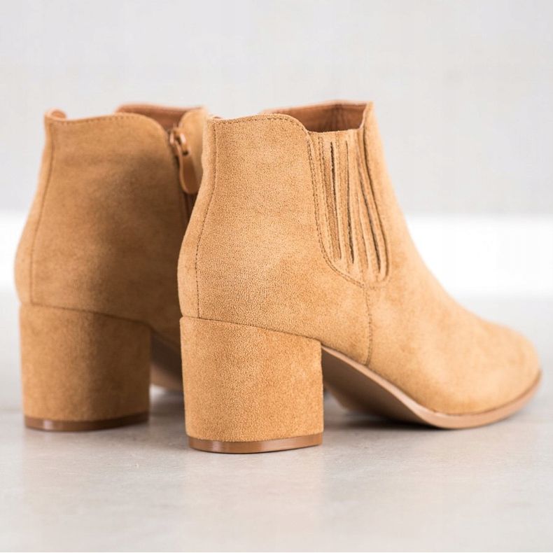 Bella Paris Bottines Courtes En Daim beige 1